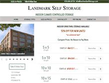 Tablet Screenshot of landmarkselfstorage.com